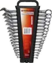 16pc Metric Combination Spanner Set 6-22mm | Hardened Steel Wrench Kit Tool
