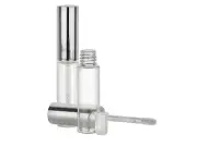 5.9 ml Silver/ Clear Lip Gloss PET container TUBES w/ applicator wand -100 SETS