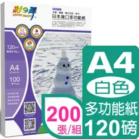 在飛比找PChome24h購物優惠-彩之舞 120g A4 厚磅多功能紙*2包