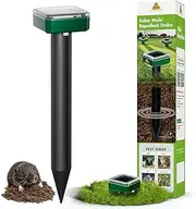 X-octenol 7 Pack Mole Repellent for Lawns Solar Powered Groundhog Spikes, Ultrasonic Mole Stakes for Yard, Waterproof Gopher Repellent to Get Rid of Gopher Vole Snake for Garden and Outdoor