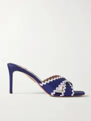 [Aquazzura] Aquazzura - Ric Rac 75 Raffia Sandals - Blue - IT40 IT 40 Blue