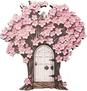 LeoLeoxx Fairy Garden Door,Wooden Garden Fairy Door | Fairy Garden Art Doors, Garden Miniatures Ornaments for Fairy Home, Tree, Indoors or Outdoors (20)