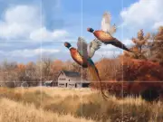 flying pheasant birds farm western country ceramic tile mural backsplash
