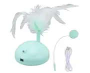 Electric Cat Toy Ball Infrared Induction Rechargeable 360 Degree Irregular Route Interactive Cat Toy Ball with Feather