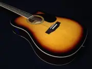 Haze 631BCEQBS Thin-Body Electro-Acoustic Guitar + Free Gig Bag, Extra Strings