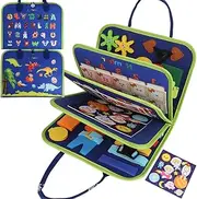 Felt Busy Board,Felt Learning Board,Educational Learning Book,Sensory Activity Developing Board Book,Interactive Play Kit, for Preschool Boys Girls