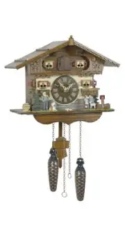 Quartz Cuckoo Clock Swiss house with music TU 440 QM NEW