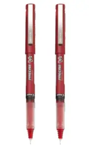 Pilot Precise V5 Rolling Ball Pen 0.5mm X-Fine Red 2/Pk Office School Home