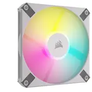 Corsair AF SLIM Series, AF120 RGB SLIM WHITE, 120mmx15mm Fluid Dynamic RGB Fan, Single Pack