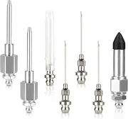 7Pcs Grease Gun Needle Set, 4Pcs Grease Needle Nozzle, 2 Bearing Grease Injector Needle Adapter, 1 Rubber Nipple Adapter, Detachable Grease Gun Needle Nozzles, Grease Gun Tip Dispenser Fitting Tool