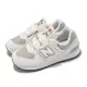 【NEW BALANCE】休閒鞋 574 Wide 中童 寬楦 小朋友 海鹽 白 麂皮 網布 魔鬼氈 運動鞋 NB(PV574RCD-W)