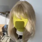 Dress Up Wig With Fringe Straight Synthetic Hair Heat Resistant Blended Blonde