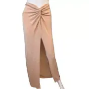 NEW TOPSHOP NORDSTROM Slinky Twist Front Maxi Skirt Size 10