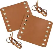 Sosoport 1 Pair Bicycle Grip Bike Handle Bike Handlebar Grips Cycling Handlebar Covers Leather Light Brown