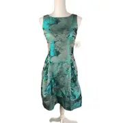 Aidan By Aidan Mattox Sleeveless Metallic Jacquard Dress Size 4 NWT