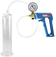 LeLuv Maxi Blue Plus Vacuum Gauge Penis Pump 9 inch x 1.75 inch Cylinder
