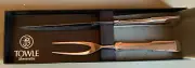 NEW Towle USA Large Fork & Knife Carving Set in Original Pkg Vintage NOS