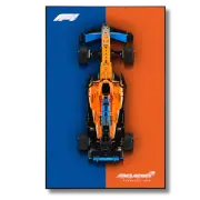 Acrylic Top-Speed Wall Mount Display for LEGO® Technic™ McLaren Orange V2