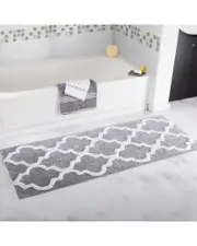Lavish Home Cotton Extra Long Bath Mat