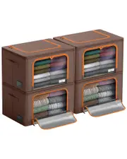 Sorbus Set of 4 Storage Bins with Windows