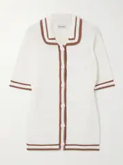 [Veronica Beard] Veronica Beard - Striped Cotton Cardigan - Off-white - small small Off-white