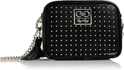 Itzy Ritzy Chelsea + Cole for Crossbody Diaper Bag - Includes 6 Pockets, Changing Pad & Tassel; Black with Sweetheart Print