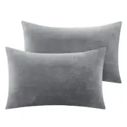 Flannel Pillowcases Standard Set of 2, Super Soft Fleece Pillow Case Cover wi...