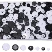 Assorted Sewing Buttons in Orange and Yellow 700 Pieces White