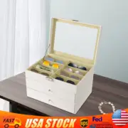 24-Slot Glasses Storage Display Case Organizer For Sunglasses Eyeglass Box