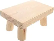 Wood Step Stool for Boys and Girls Small Wooden Stool Toddler's Footrest Lightweight