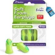 Ear Plugs for Sleep, Noise Reduction Level 36DB, Best Used for Sleep, also Used for Travel, Work, Study & Concerts, 5 Pairs, Noise Reduction Ear Plugs