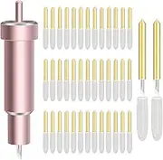40+1P Premium Fine Point Blades+Housing, Deep Cut Housing +40PCS Cutting Blades,Replacement Blade for Cricut Maker 3/Maker/Explore 3/Explore Air 2/Air/One/Venture,Cut Vinyl/Cardboard/Vellum Etc (41p)