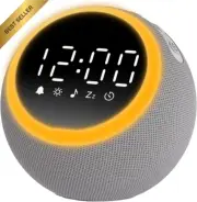 White Noise Sound Machine, 25 Soothing Sounds, Alarm Clock, Nightlight, Sleep Ai