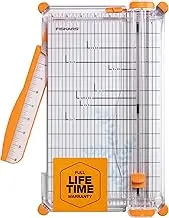 Fiskars 12 Inch SureCut Deluxe Craft Paper Trimmer (152490-1004), 1.44x10.31x18.06