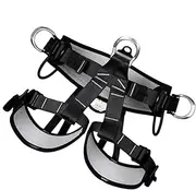 Rock Climbing Harness Men - Half Body Adjustable Safety Belt Climbing Straps,Strong Load-Bearing Straps, Thick Support Belts for Caving Rock Climb Rappelling Equip