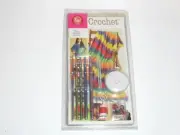 New Boye I Taught Myself To Crochet Kit 15 Projects Instructions Hooks Tools