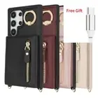 For Samsung GalaxyA35 A53 A54 A13Doka Ring With Top and Bottom Zipper Phone Case