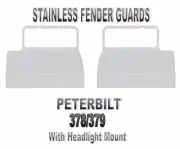 Peterbilt 378/379 Stainless Fender Guards w/ Headlight Mount (PAIR) 1986+