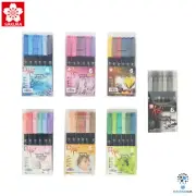 Sakura Koi Coloring Brush Pen | Lettering Calligraphy| 6 Assorted Colour Pen Set