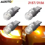 4pcs 3157 3156 4157 LED Amber Yellow Turn Signal Blinker Corner Light bulbs HUS (for: Volvo)