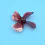LUMIXE D60mm Four-Blade Propeller Fully Immersed 60mm Plastic Propellers CW CCW Props in 4mm Hole for RC Boats Boat Propeller (Color : 1PC CW)