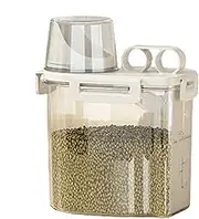 Airtight Vacuum Sealed Kitchen Storage Jar| Oxo Lids Airtight Cereal Containers| Transparent Storage Jars, Small Grains Storage Box, f or Clear Food Storages Container