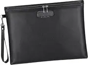 Folpus Fireproof Money Bag,File Storage Pouch,Bank Deposit Bag,Locking with Zipper Closure,turdy for Valuables,Jewelry Holder