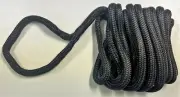 Four 5/8" x 30 ft black double braid nylon dock lines
