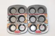 Goodcook 6 cup muffin pans lot of 2 cupcakes baking Bradshaw Home New