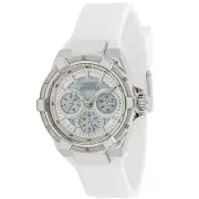 Invicta Women's Watch Aviator Chronograph Silver Tone and White Dial Strap 37297