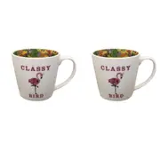 2x Classy Bird Inside Out 410ml Ceramic Coffee/Tea Mug Drink Water Cup w/ Handle