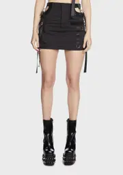 [Namilia] Bumster Cut-Out Mini Skirt