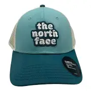 The North Face Mudder Trucker SnapBack Hat Cap Aqua Blue Mesh One Size NWT