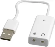 uxcell 3.5mm Microphone Earphone Socket USB 2.0 Sound Card Speaker Audio Adapter